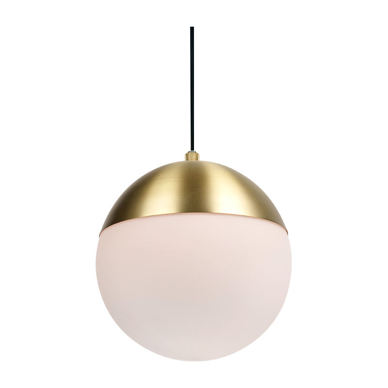 โคมระย้าแก้วโลหะเรียบง่าย