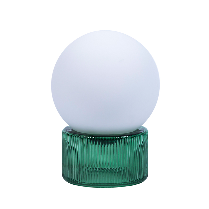 โคมไฟฐานฐานแก้วสีเขียวเข้ม